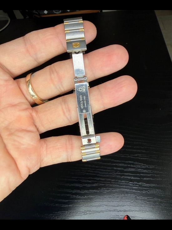 Omega Two-Tone Stainless Steel and Gold Bracelet Clasp